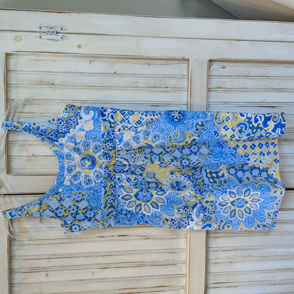 Jude Connally Blue and Yellow Floral Dress